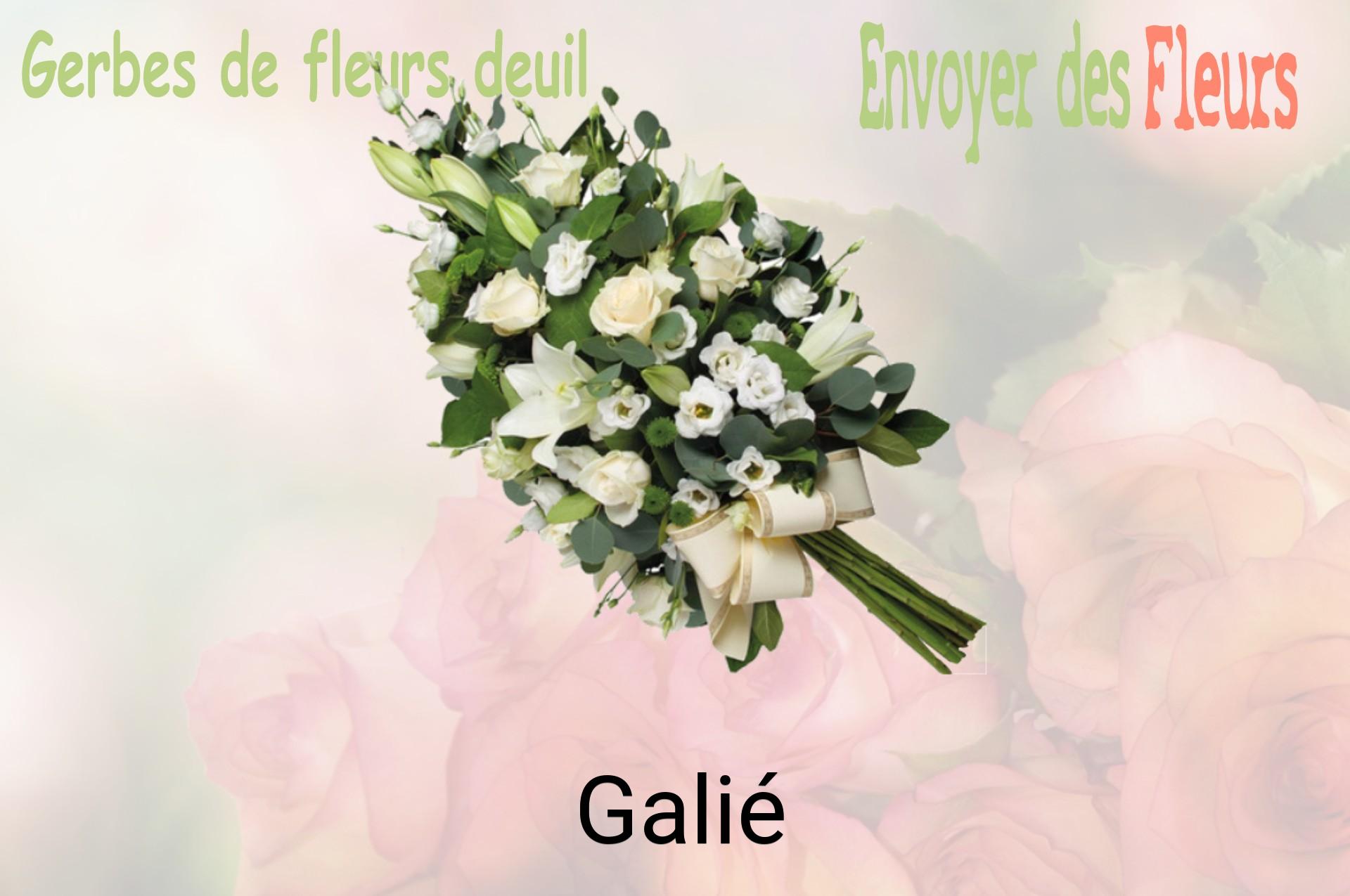 Gerbe de fleurs de deuil livrée à Galié